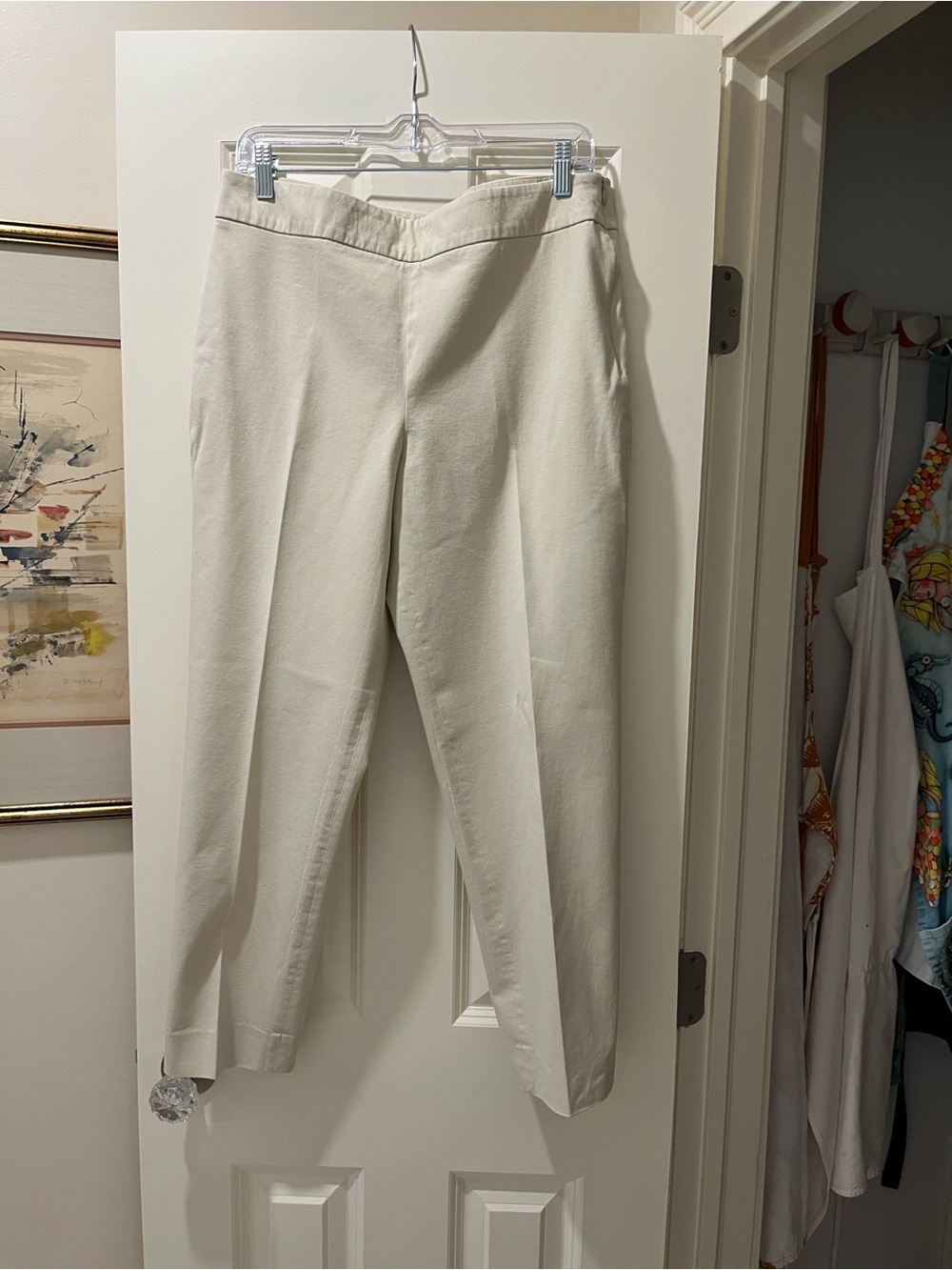 Beige cotton slacks